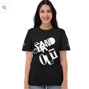 NWOT “Stand Out” Black Graphic Tee